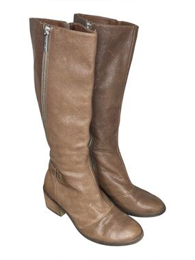 Donald J Pliner Brown Leather Dalee Knee High Riding Boots Size 6.5
